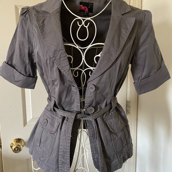 Forever 21 Dark Gray Jacket/Top - Picture 3 of 7